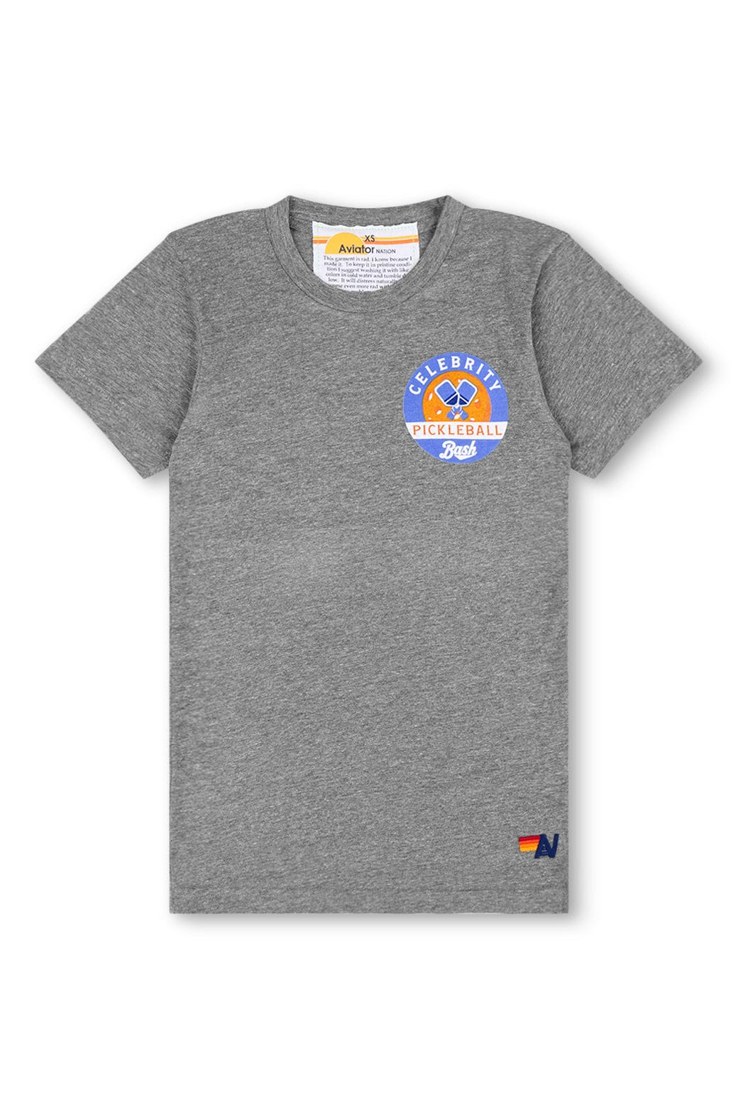 CELEBRITY PICKLEBALL 2025 CREW TEE SHIRT - HEATHER GREY - Image 3