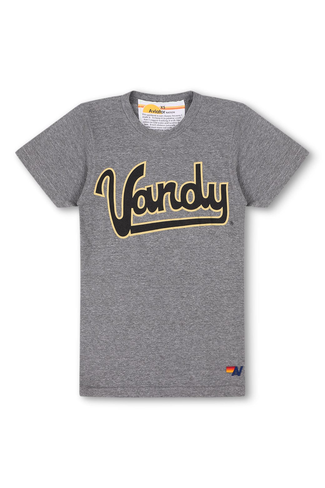 VANDERBILT COMMODORES CREW TEE SHIRT - HEATHER GREY - Image 5