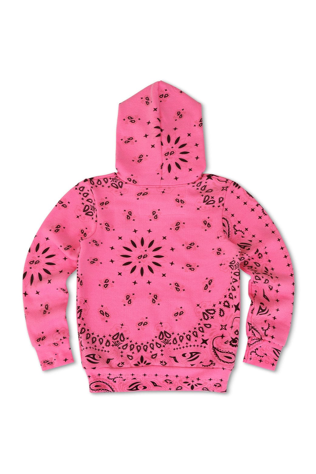 KID'S BANDANA PULLOVER HOODIE - NEON PINK - Image 2