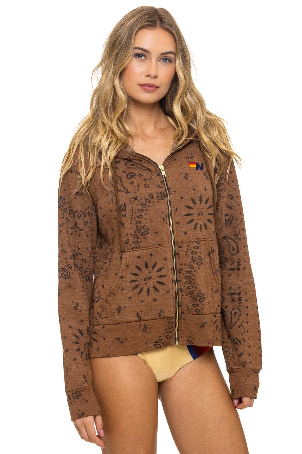 BANDANA ZIP HOODIE - CINNAMON - Image 7