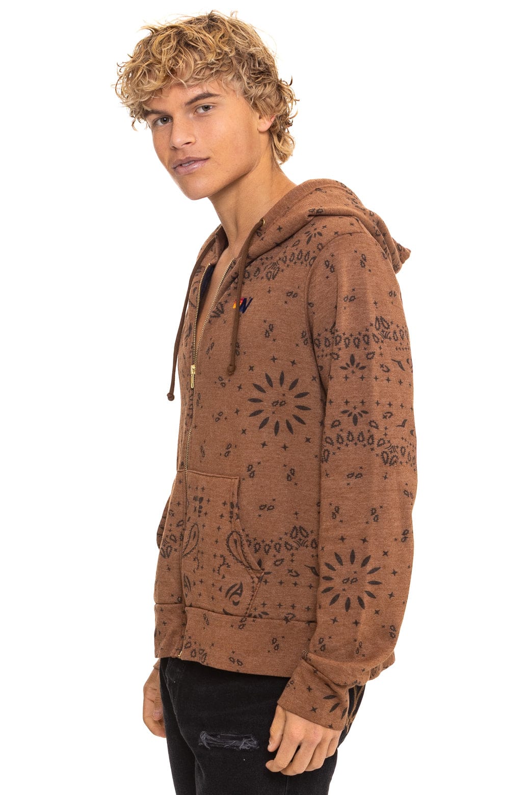 BANDANA ZIP HOODIE - CINNAMON - Image 4