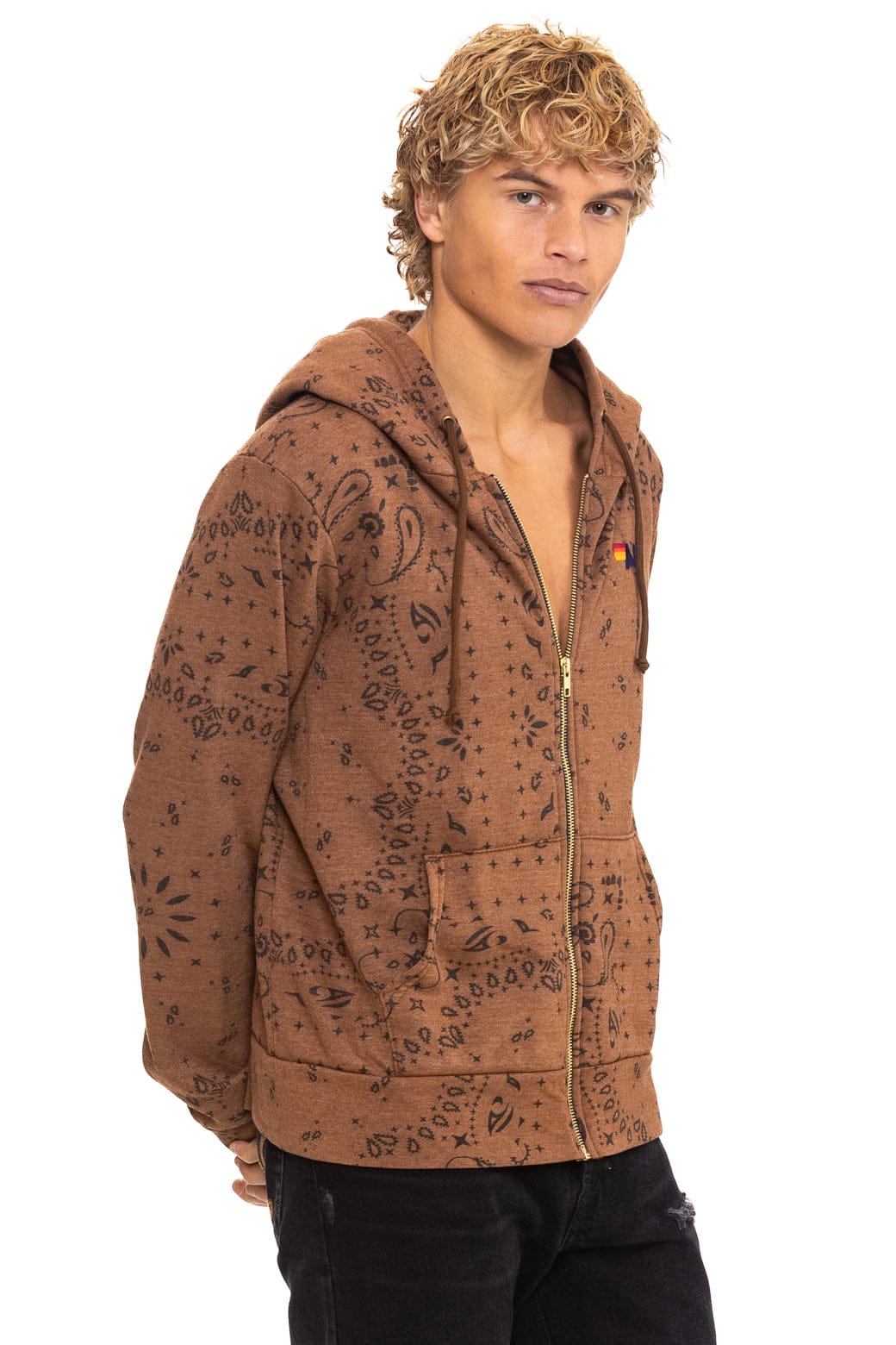 BANDANA ZIP HOODIE - CINNAMON - Image 6