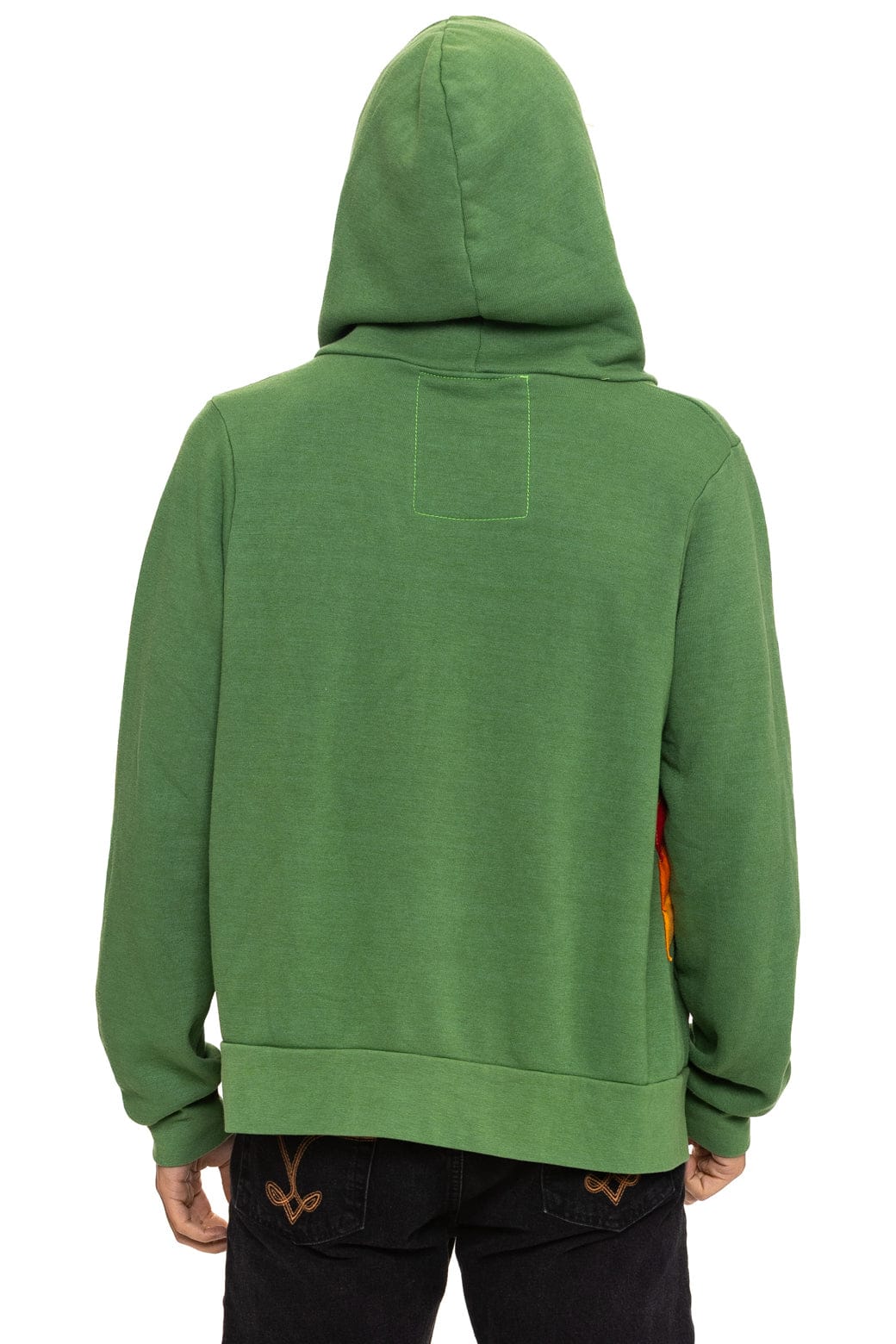 MOUNTAIN STITCH CHEVRON 4 ZIP HOODIE - PALM - Image 9