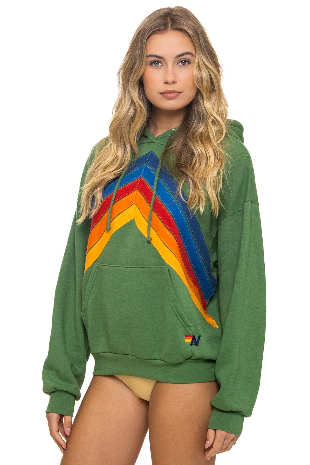 MOUNTAIN STITCH CHEVRON PULLOVER HOODIE RELAXED - PALM - Image 4