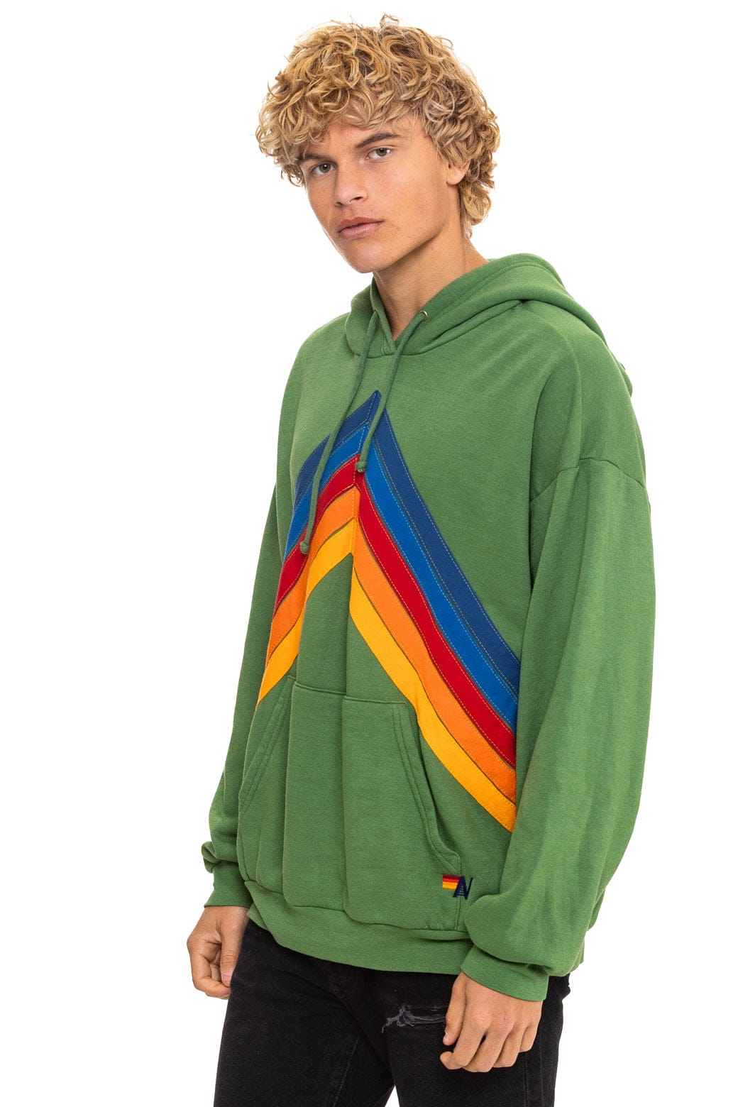 MOUNTAIN STITCH CHEVRON PULLOVER HOODIE RELAXED - PALM - Image 5