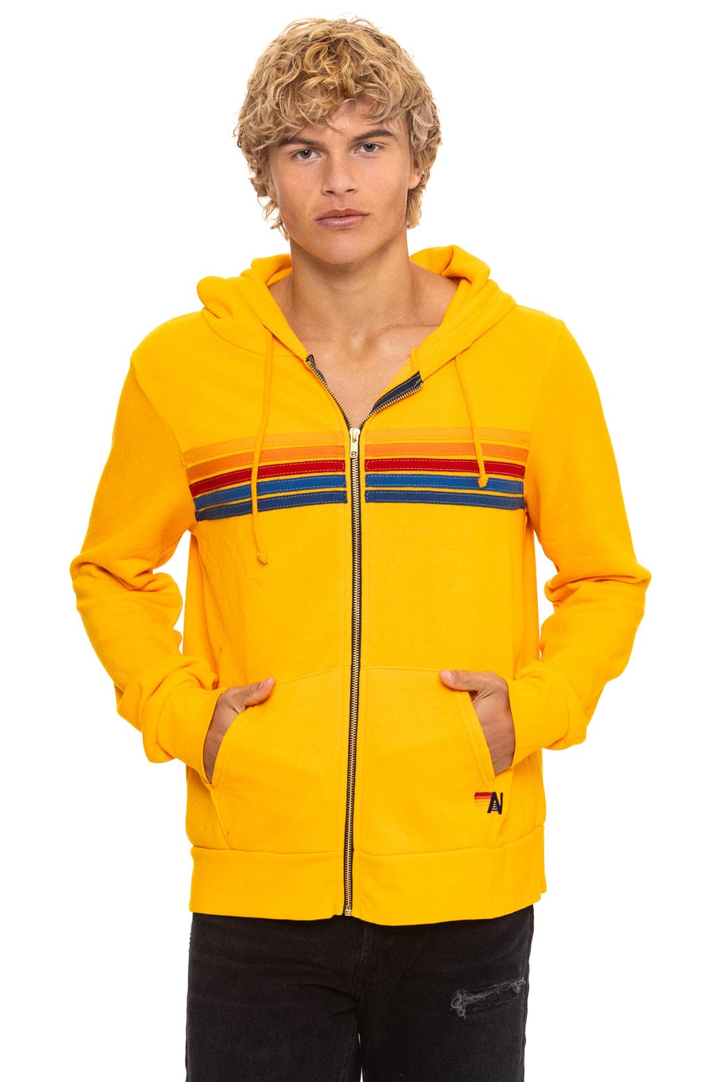 5 STRIPE HOODIE - GOLD - Image 2