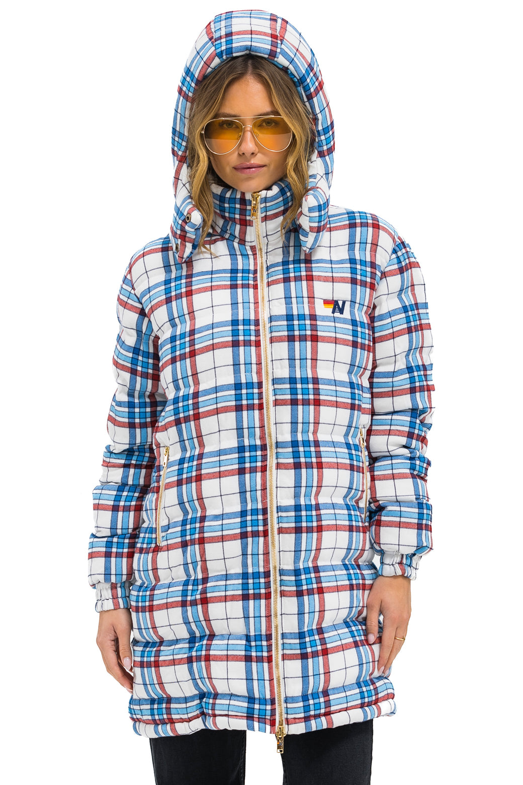 PLAID UNISEX LONG TREKKER JACKET - MONTAUK PLAID - Image 3