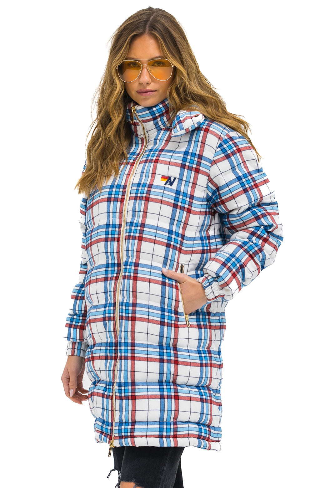 PLAID UNISEX LONG TREKKER JACKET - MONTAUK PLAID - Image 2