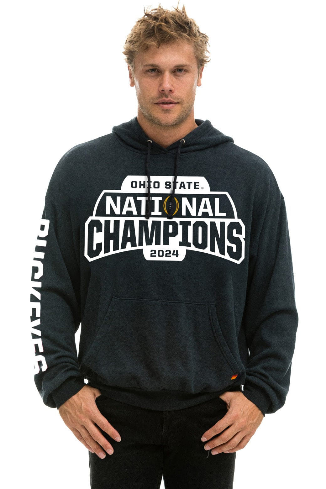 OHIO STATE CFP CHAMPIONS 2025 RELAXED PULLOVER HOODIE - CHARCOAL - Image 3