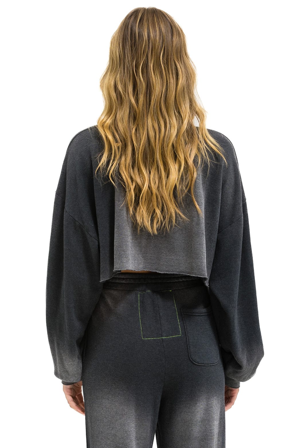 AN 3D CROPPED CREW SWEATSHIRT RELAXED - FADED SMOKE - Image 3