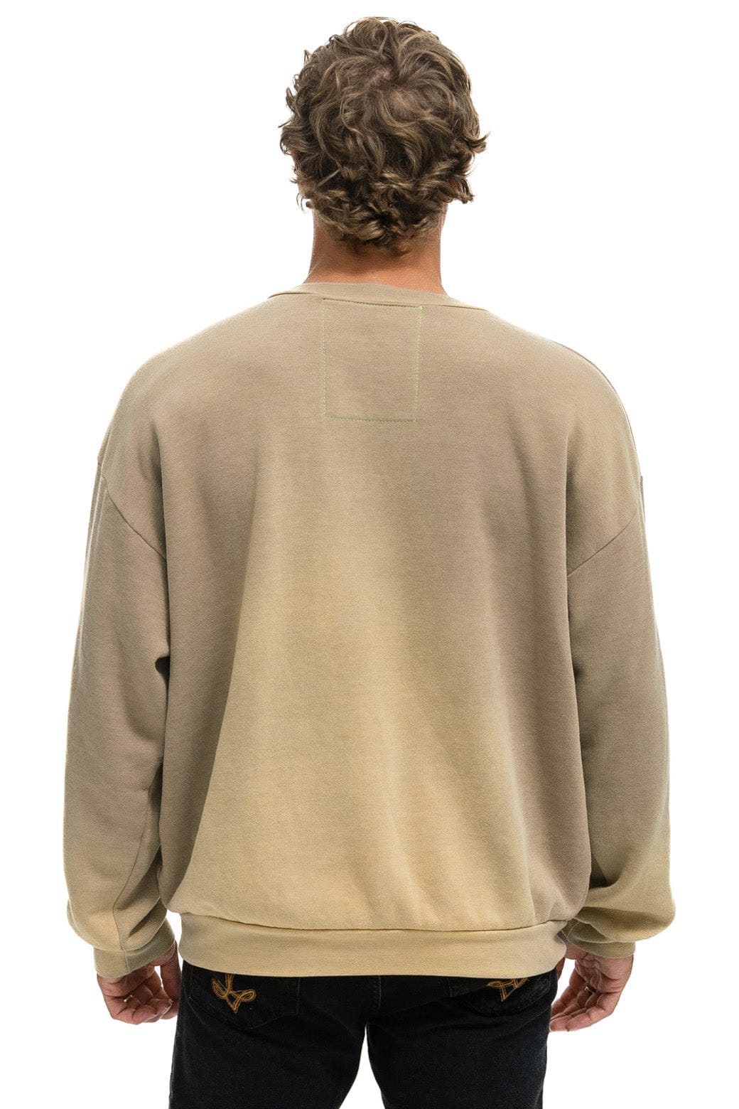 CALIFORNIA SURFER PATCH RELAXED CREW SWEATSHIRT - FADED TAN - Image 8