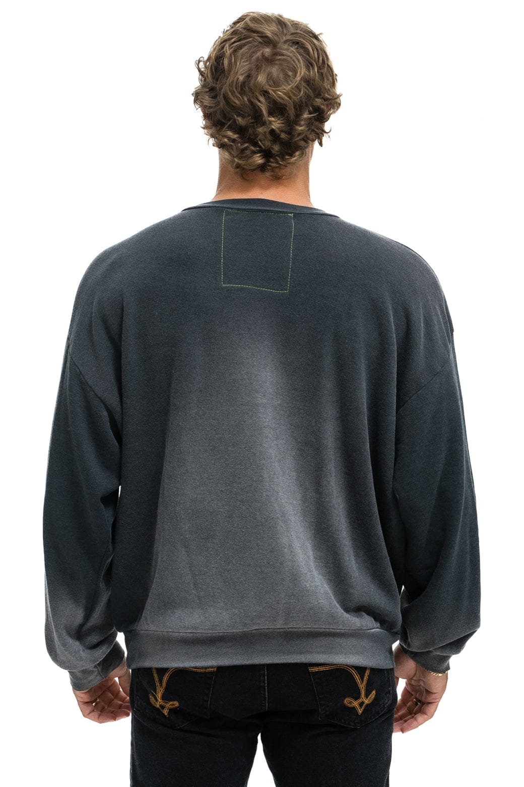 WINDSURF JUMP RELAXED CREW SWEATSHIRT - FADED SMOKE - Image 8