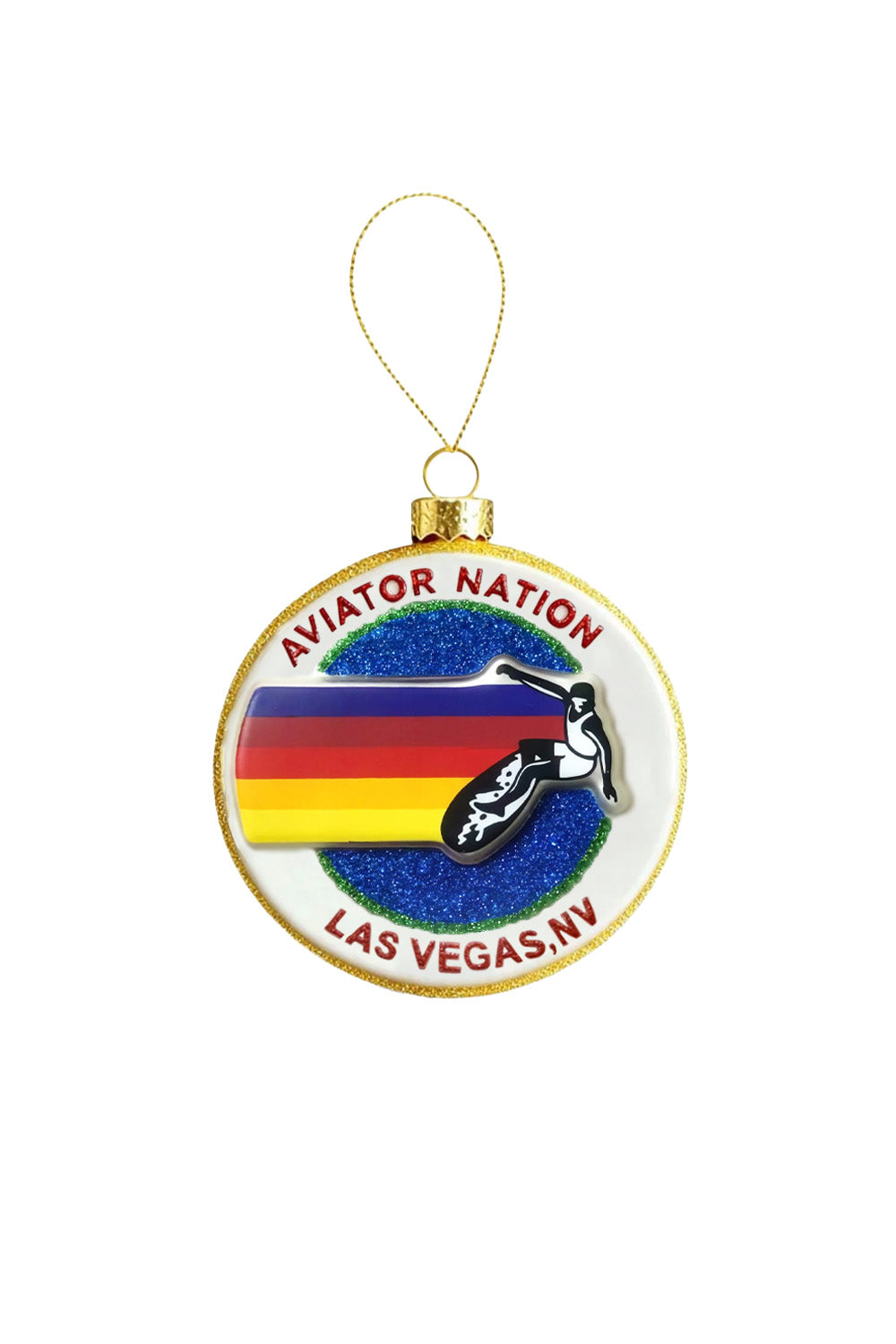 AVIATOR NATION LAS VEGAS - BLOWN GLASS ORNAMENT