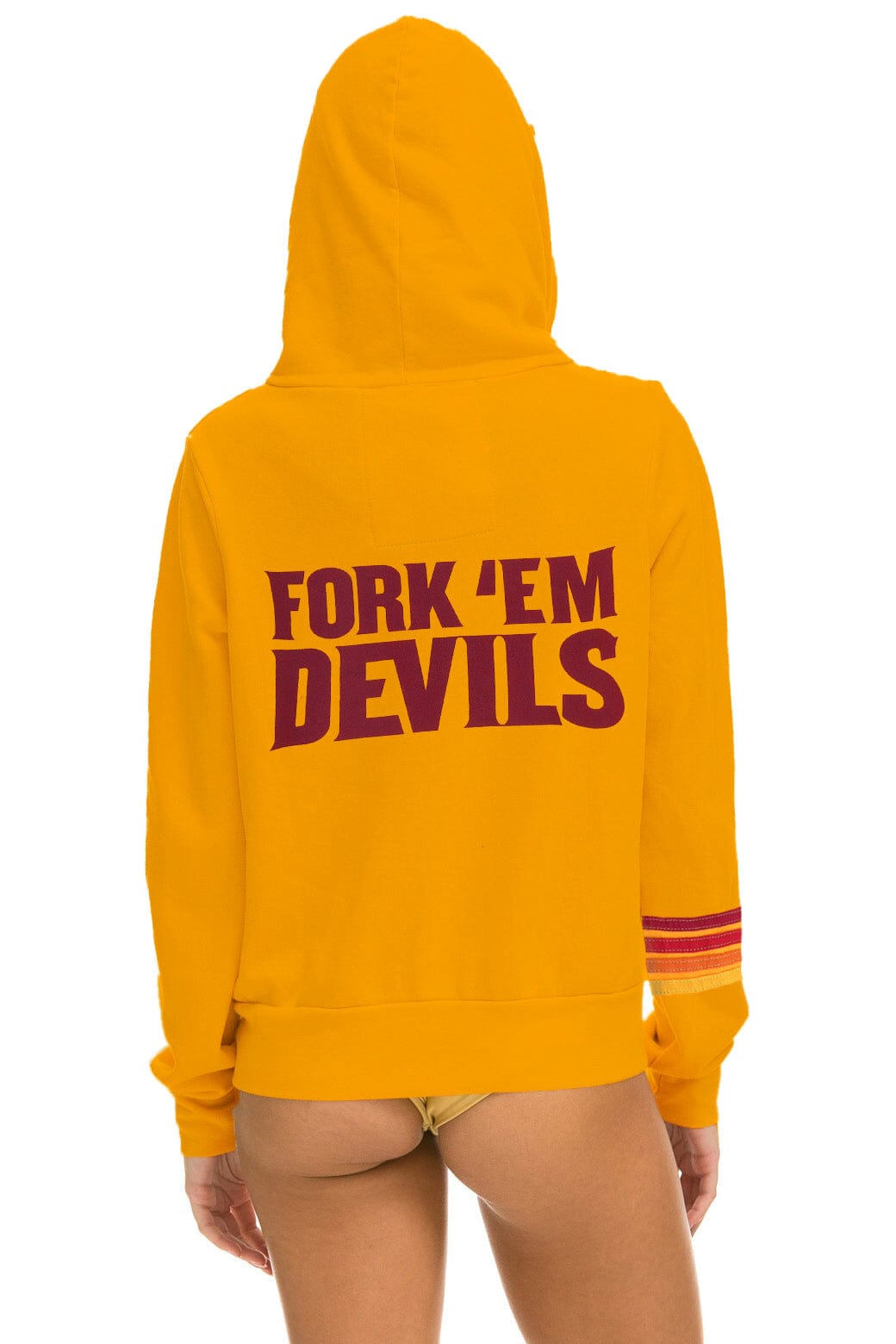 ASU FORK 'EM DEVILS ZIP HOODIE - GOLD - Image 2