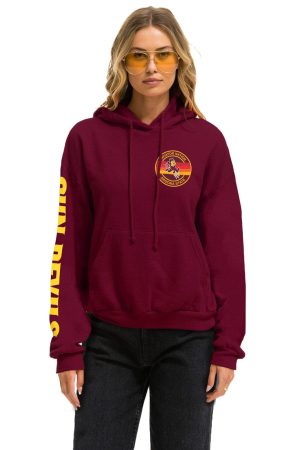 ASU FORK PULLOVER HOODIE RELAXED - MAROON