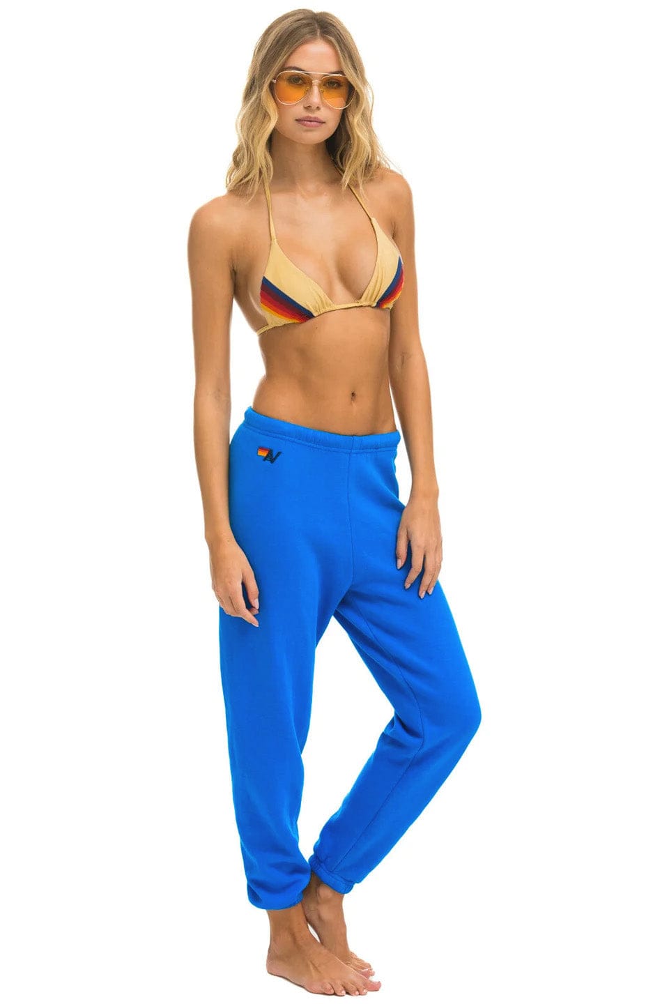 5 STRIPE SWEATPANTS - ADVENTURE BLUE // RAINBOW WHITE - Image 3