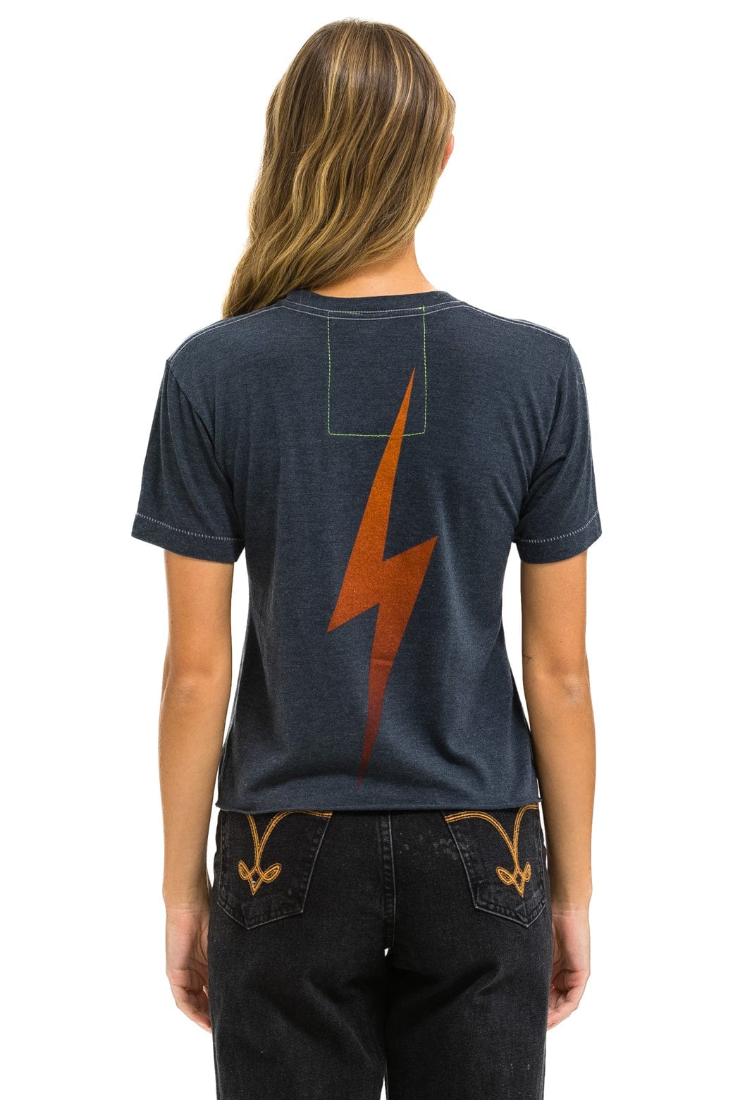 UNIVERSITY OF TEXAS BOLT BOYFRIEND TEE - CHARCOAL - Image 2