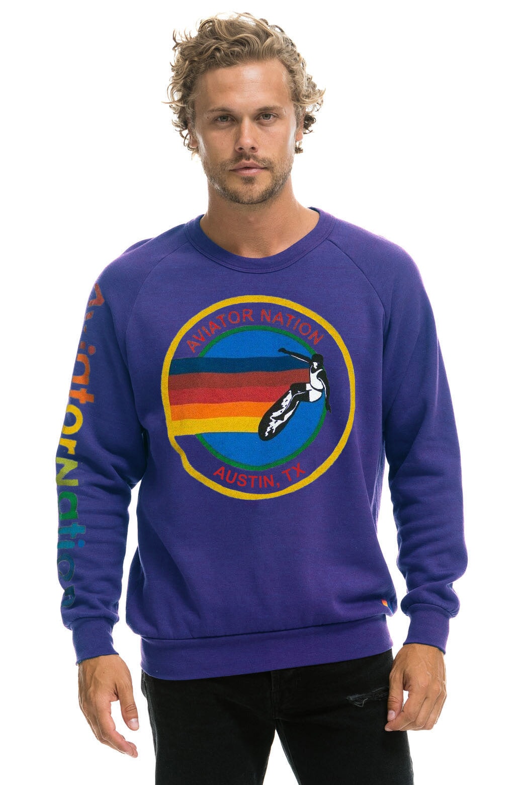 AVIATOR NATION AUSTIN SWEATSHIRT - PURPLE - Image 2