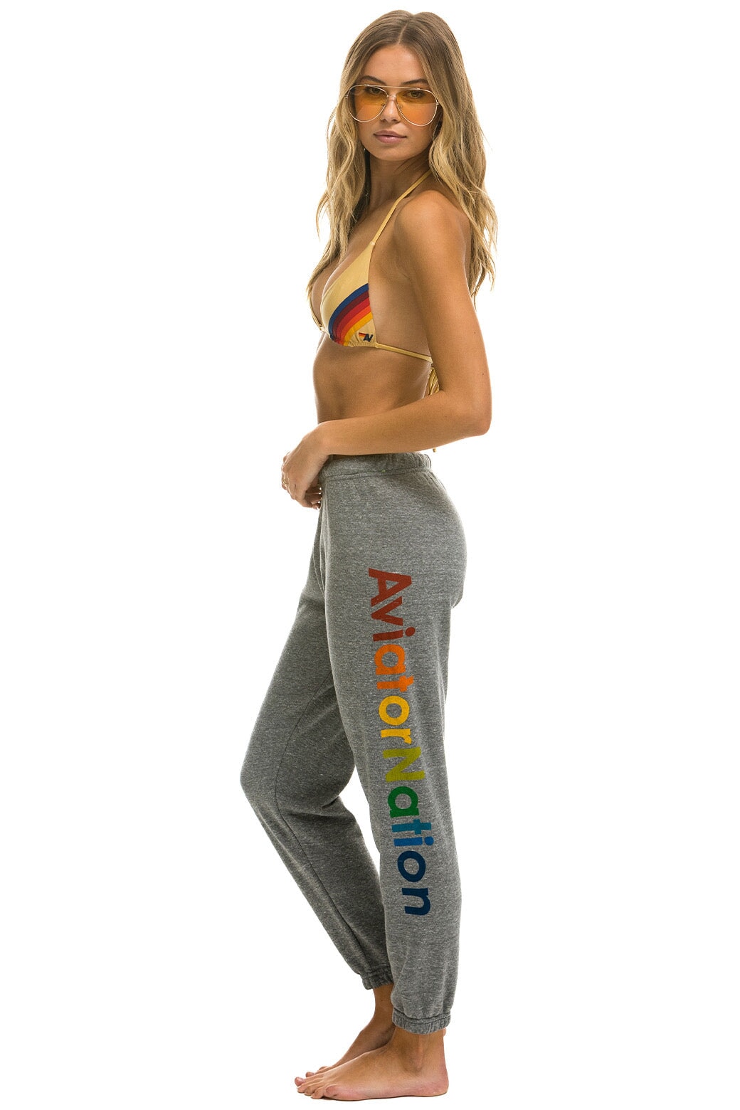 AVIATOR NATION LAS VEGAS SWEATPANTS - HEATHER GREY - Image 2