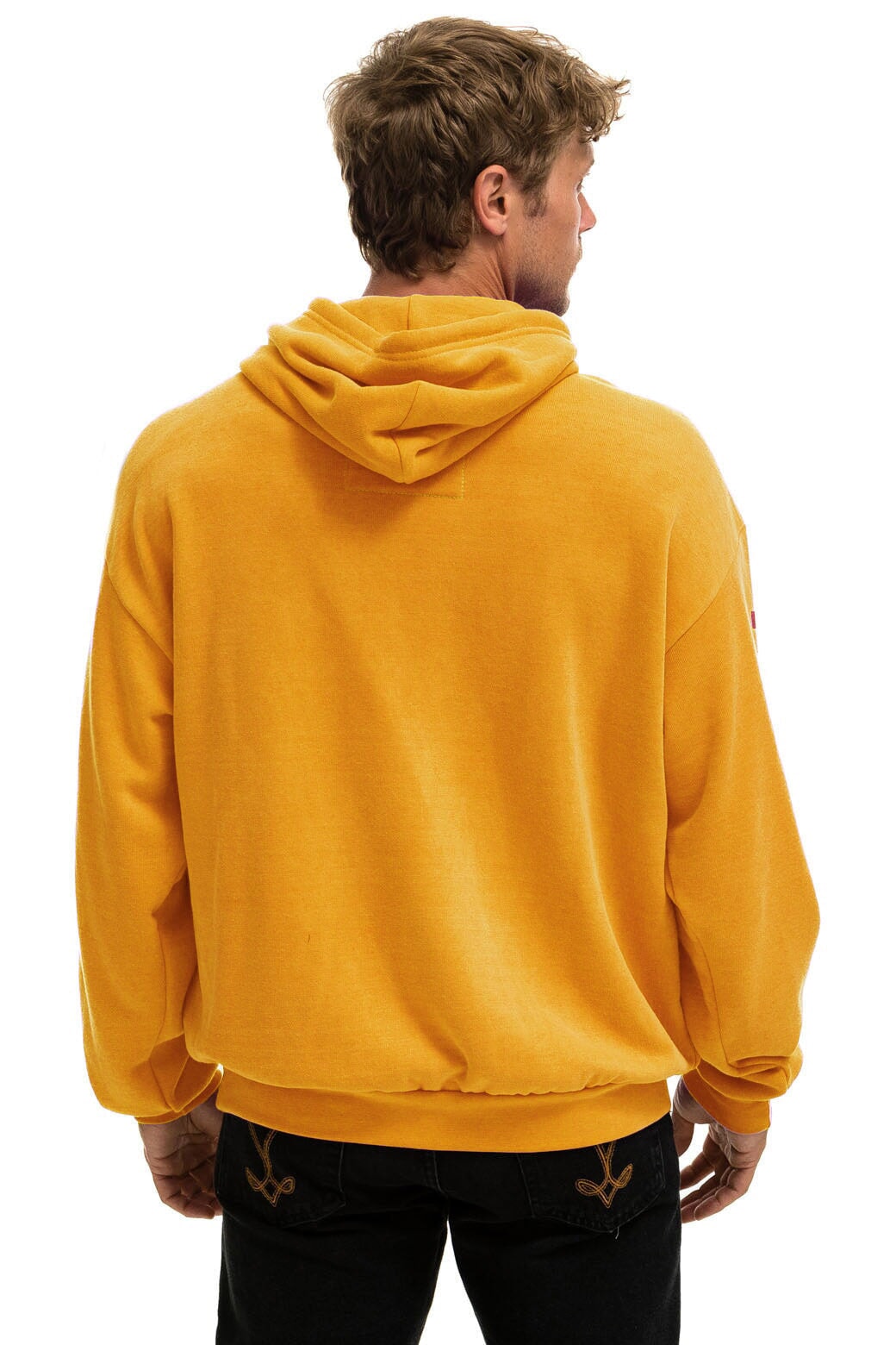 AVIATOR NATION NEW YORK CITY RELAXED PULLOVER HOODIE - GOLD - Image 4