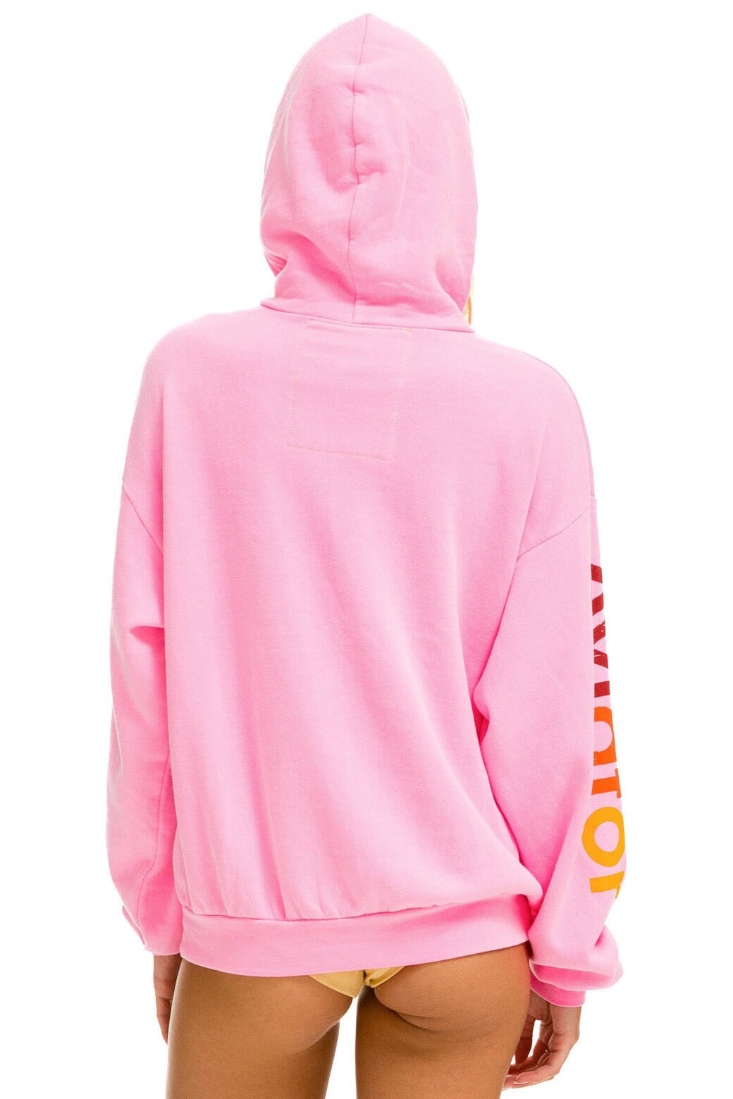 AVIATOR NATION NORTH SHORE RELAXED PULLOVER HOODIE - NEON PINK - Image 3