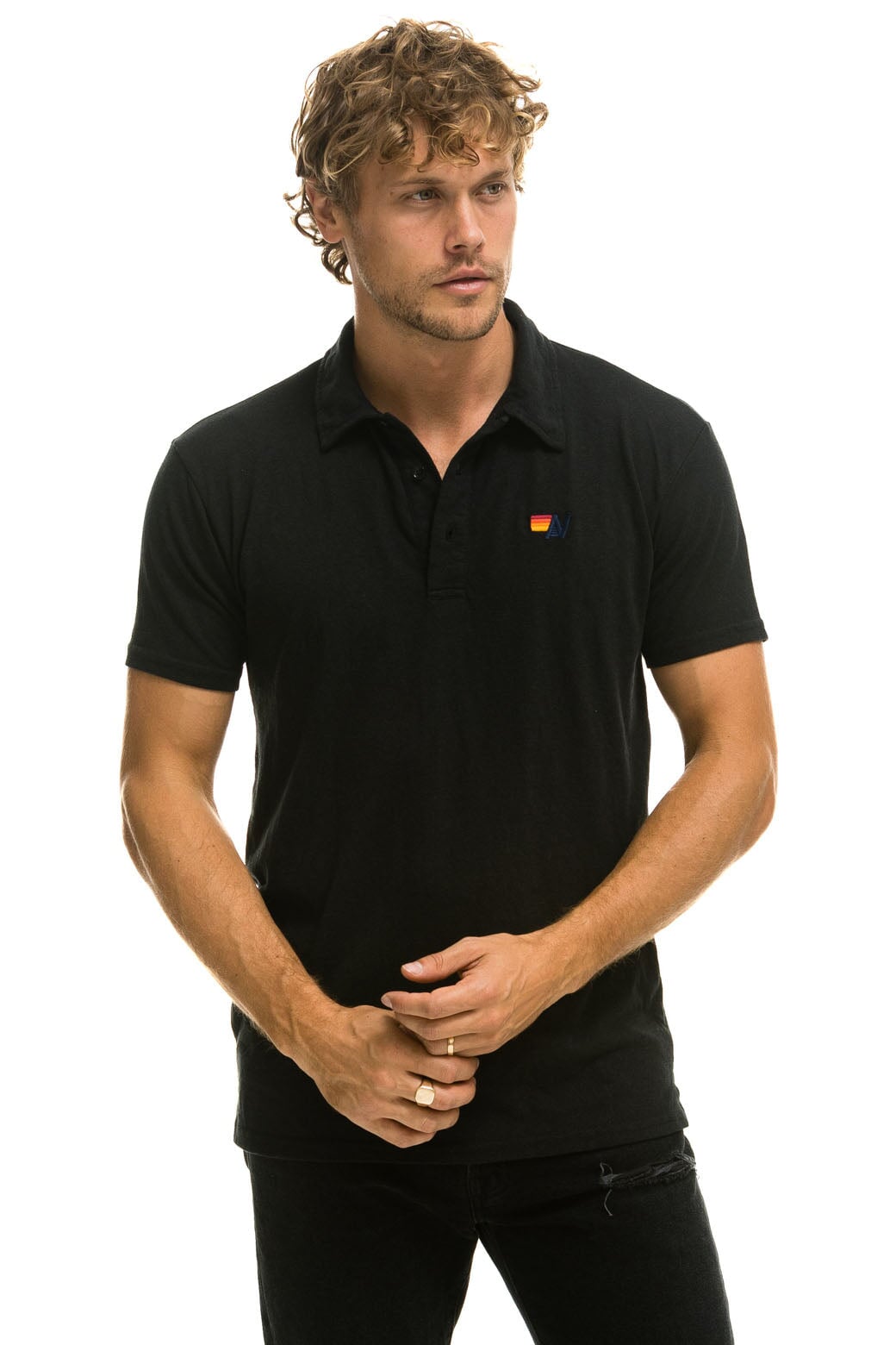 AVIATOR NATION POLO - BLACK - Image 2