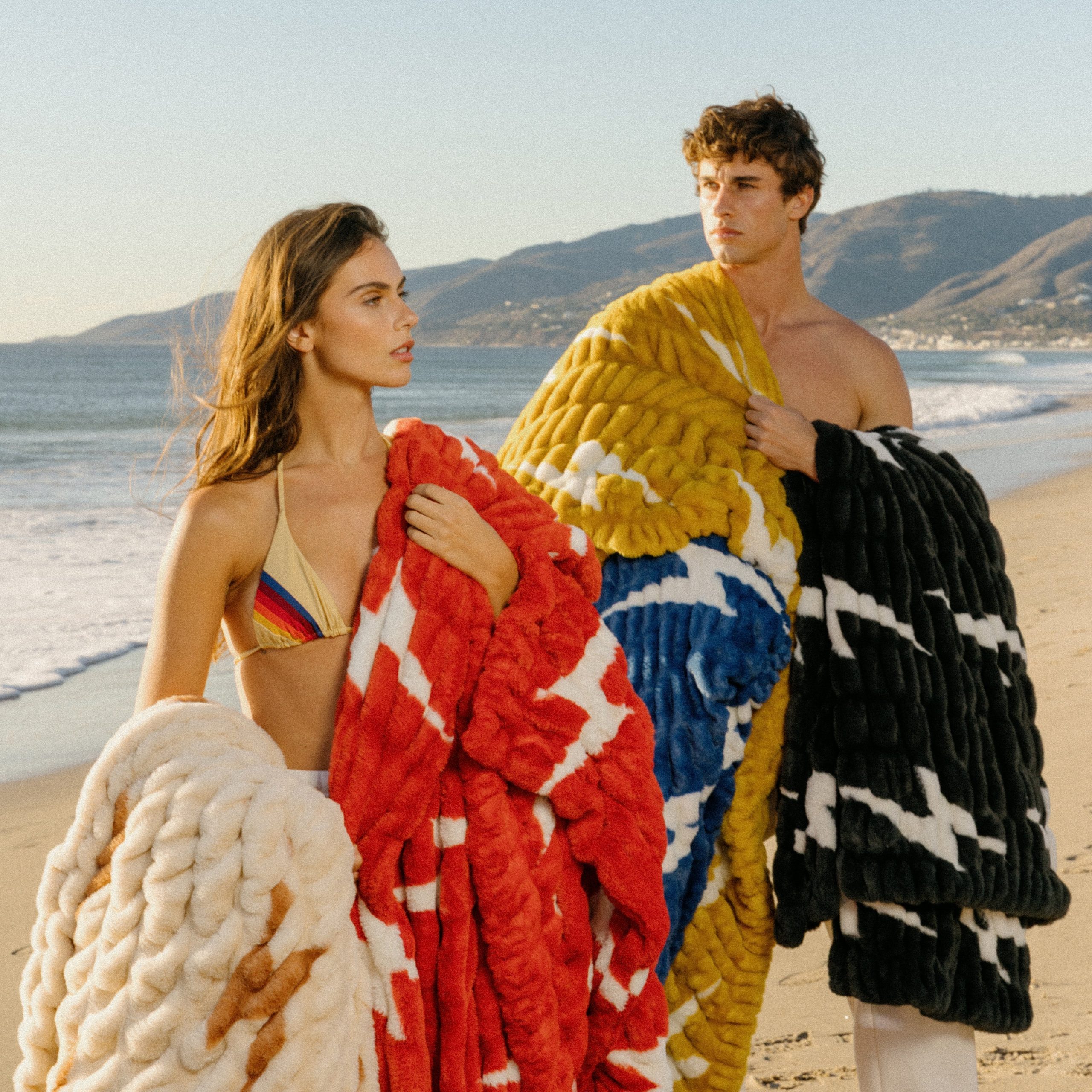 Aviator Nation x Lola Blanket - Blue // White Bolt - Image 7