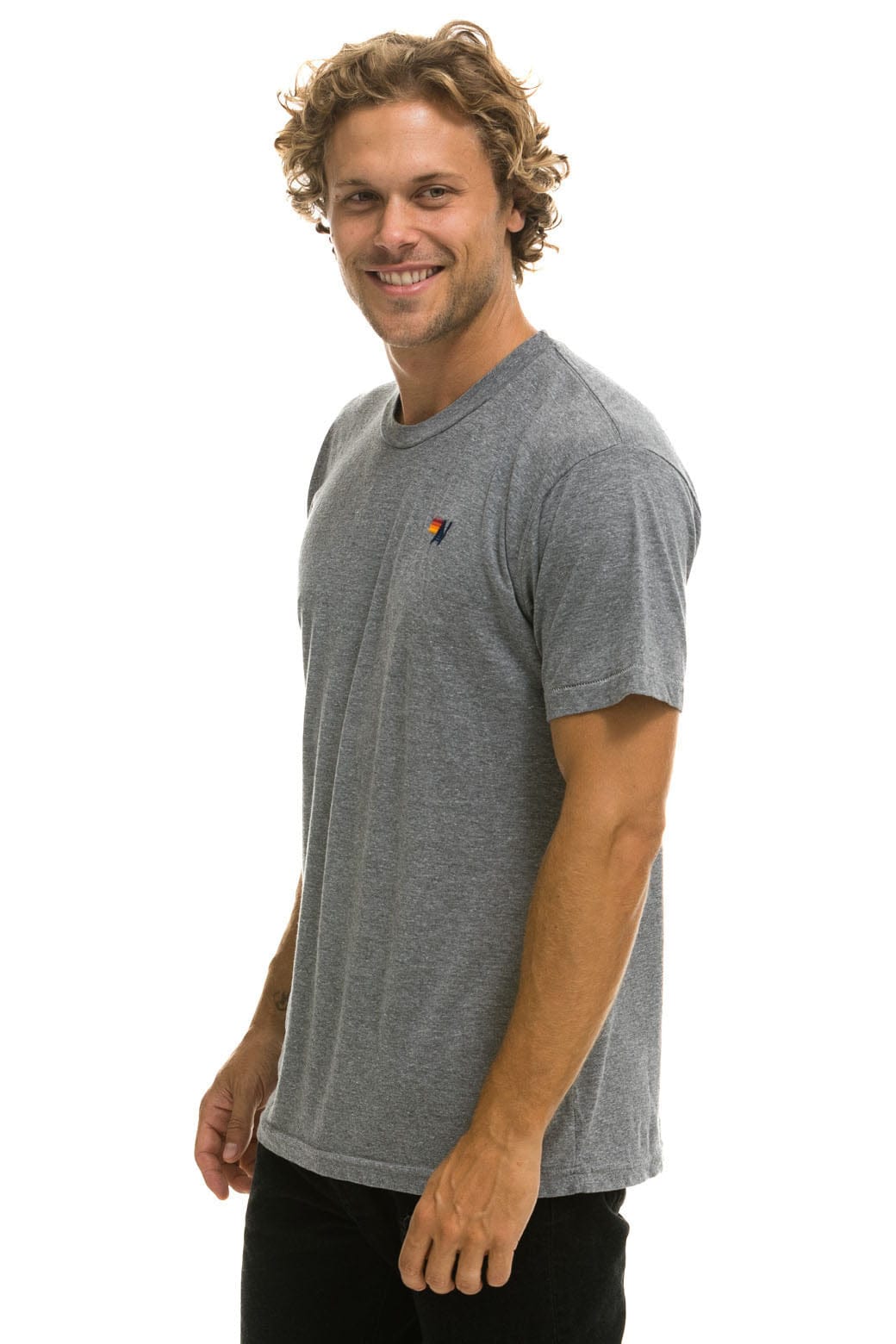 BASIC TEE - HEATHER GREY - Image 3