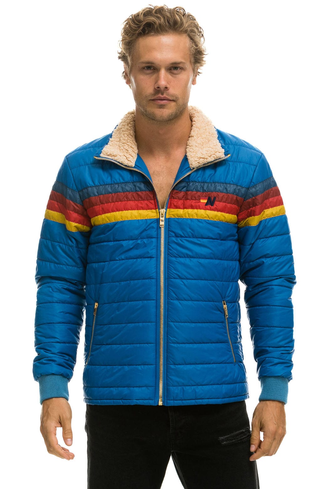 4 STRIPE JACKET  -  SNORKEL BLUE