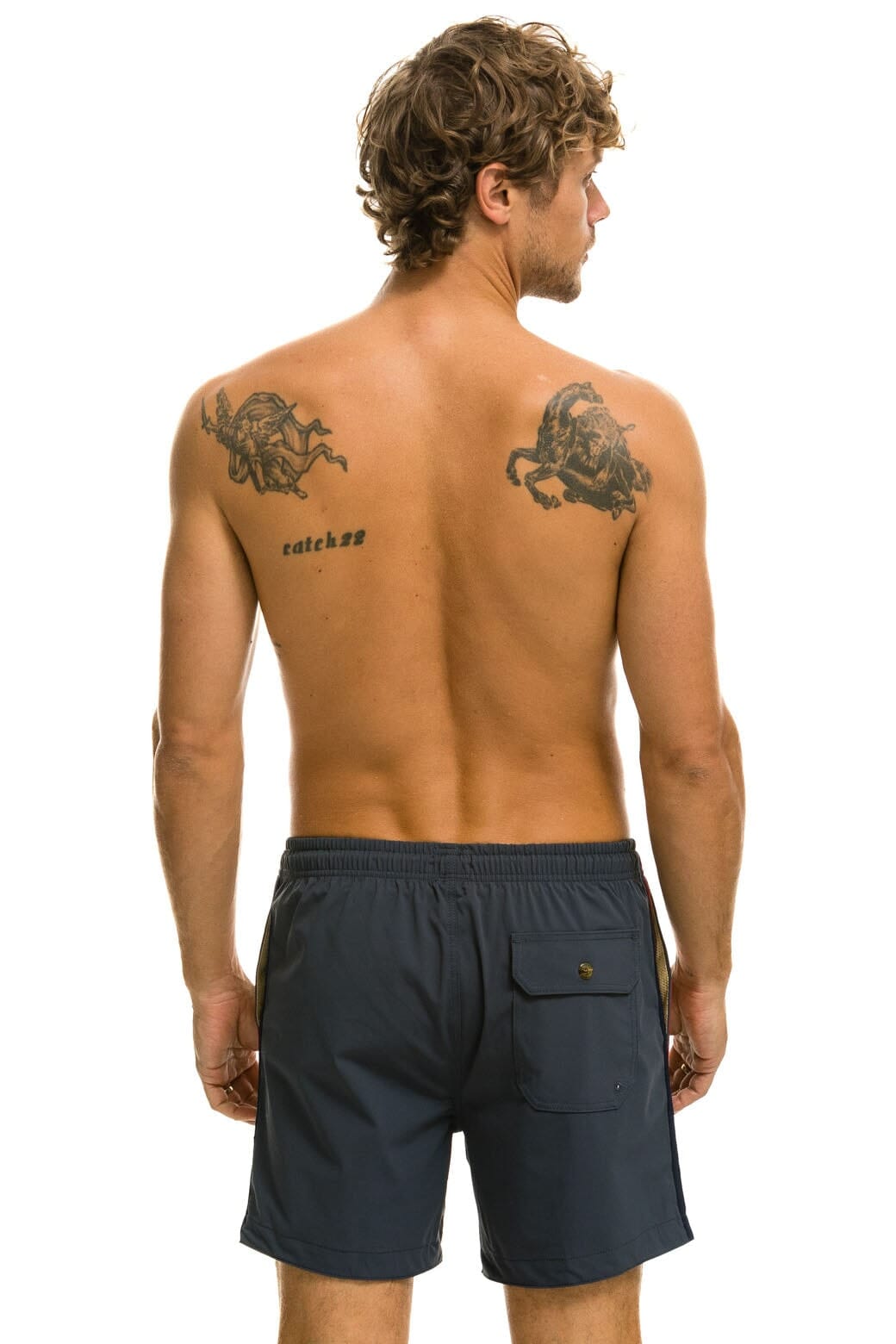 MEN'S 5 STRIPE FLEX SHORTS - TITANIUM - Image 4