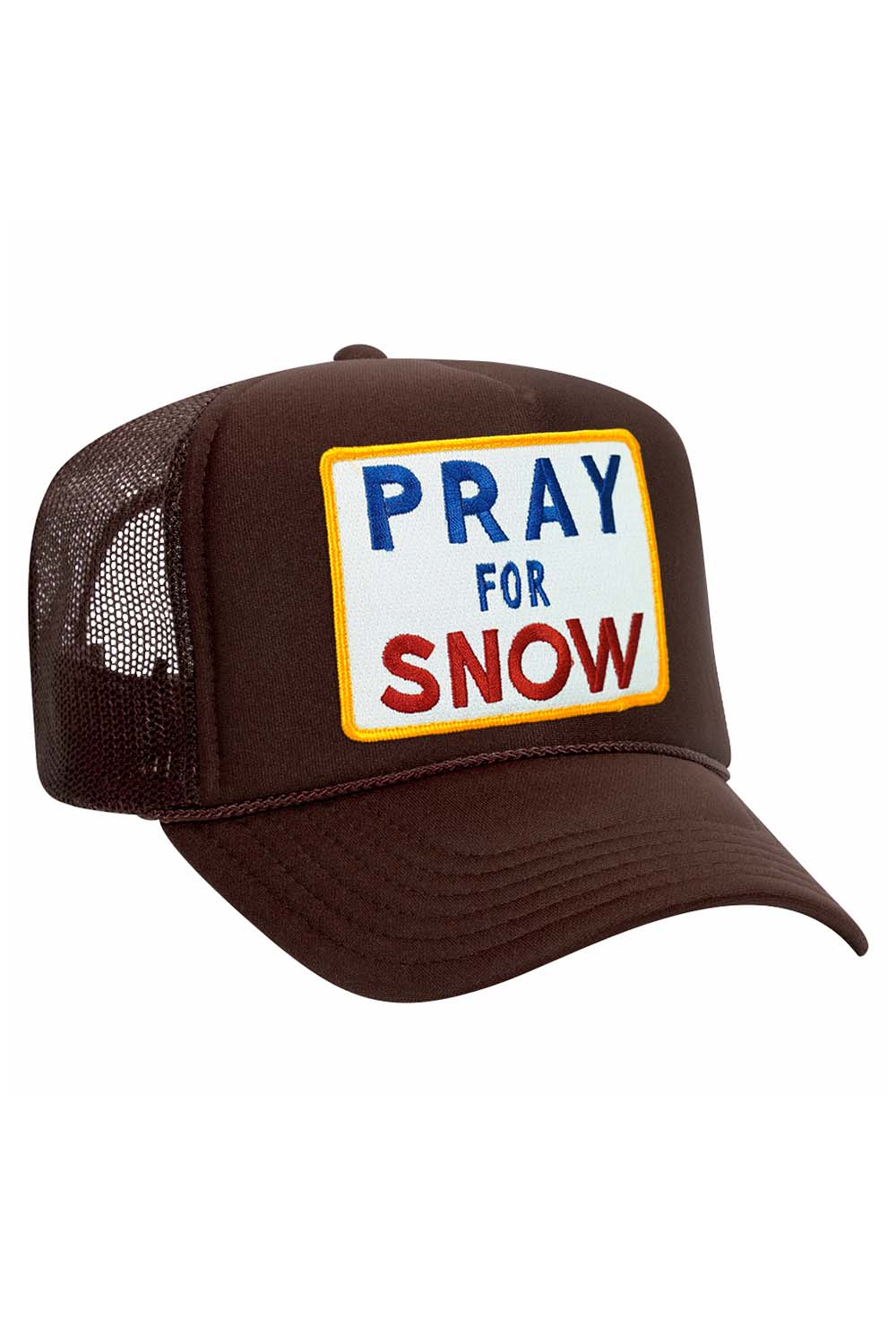 PRAY FOR SNOW VINTAGE TRUCKER HAT - Image 11
