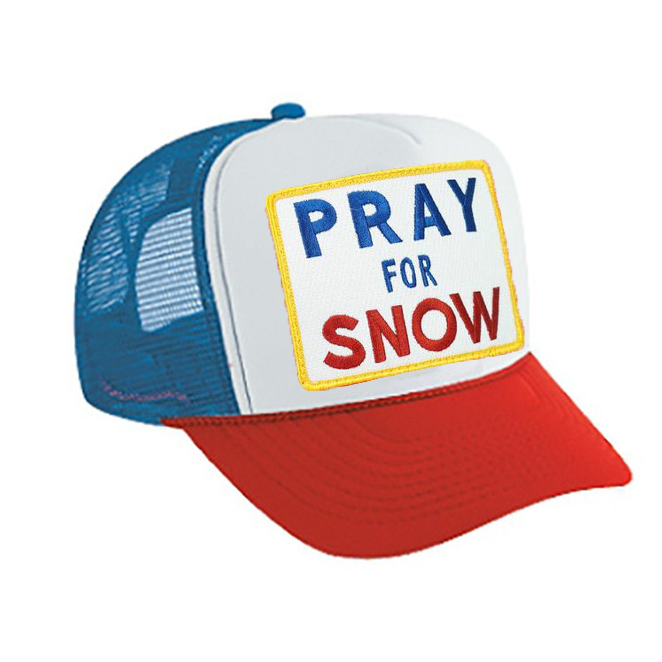 PRAY FOR SNOW VINTAGE TRUCKER HAT - Image 6