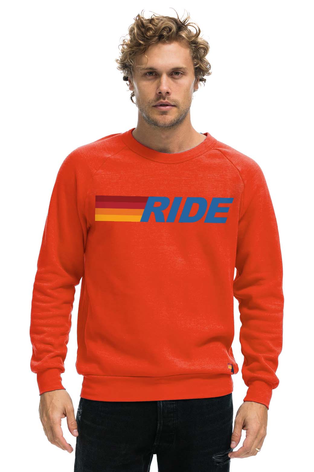 RIDE LOGO CREW SWEATSHIRT - ORANGE - Image 2