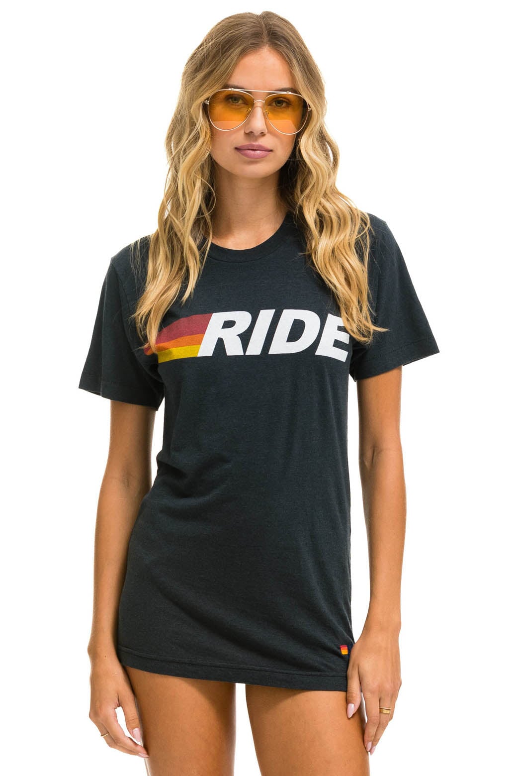 RIDE LOGO WHITE TEE - CHARCOAL - Image 2