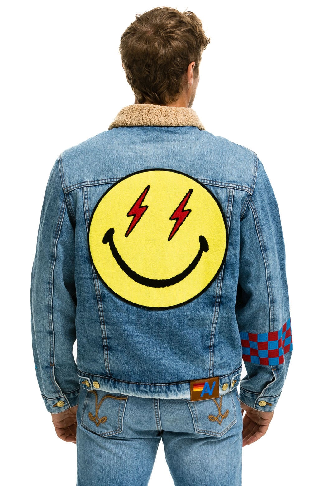 STOKED BOLT SMILEY RANCH SHERPA DENIM JACKET- SUPER LIGHT - Image 2