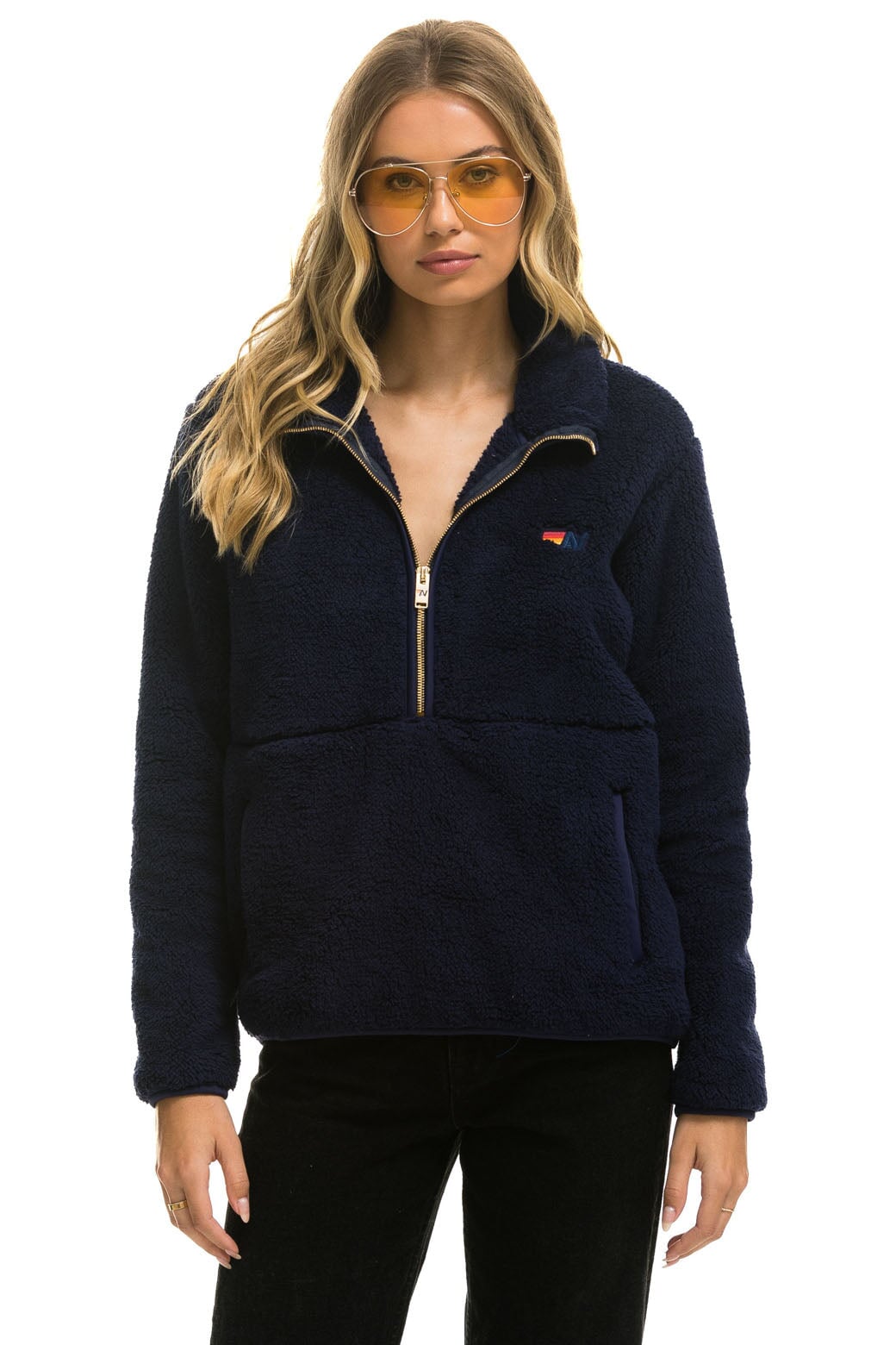 TEDDY UNISEX HALF ZIP JACKET - NAVY - Image 9