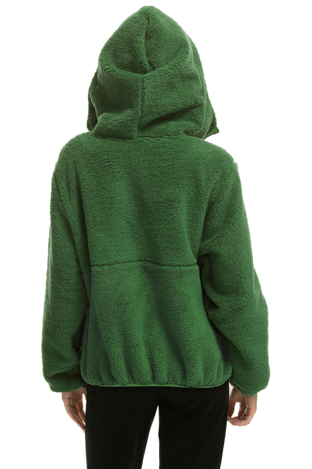 TEDDY UNISEX HOODED HALF ZIP JACKET - GARDEN GREEN - Image 2