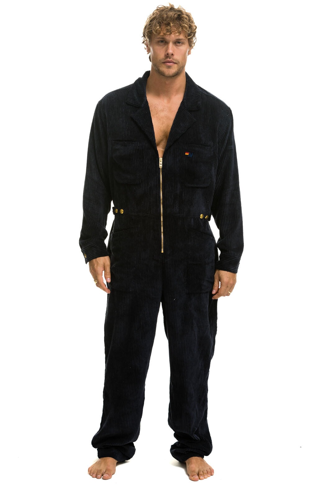 UNISEX CORDUROY FLIGHT SUIT - NAVY - Image 2