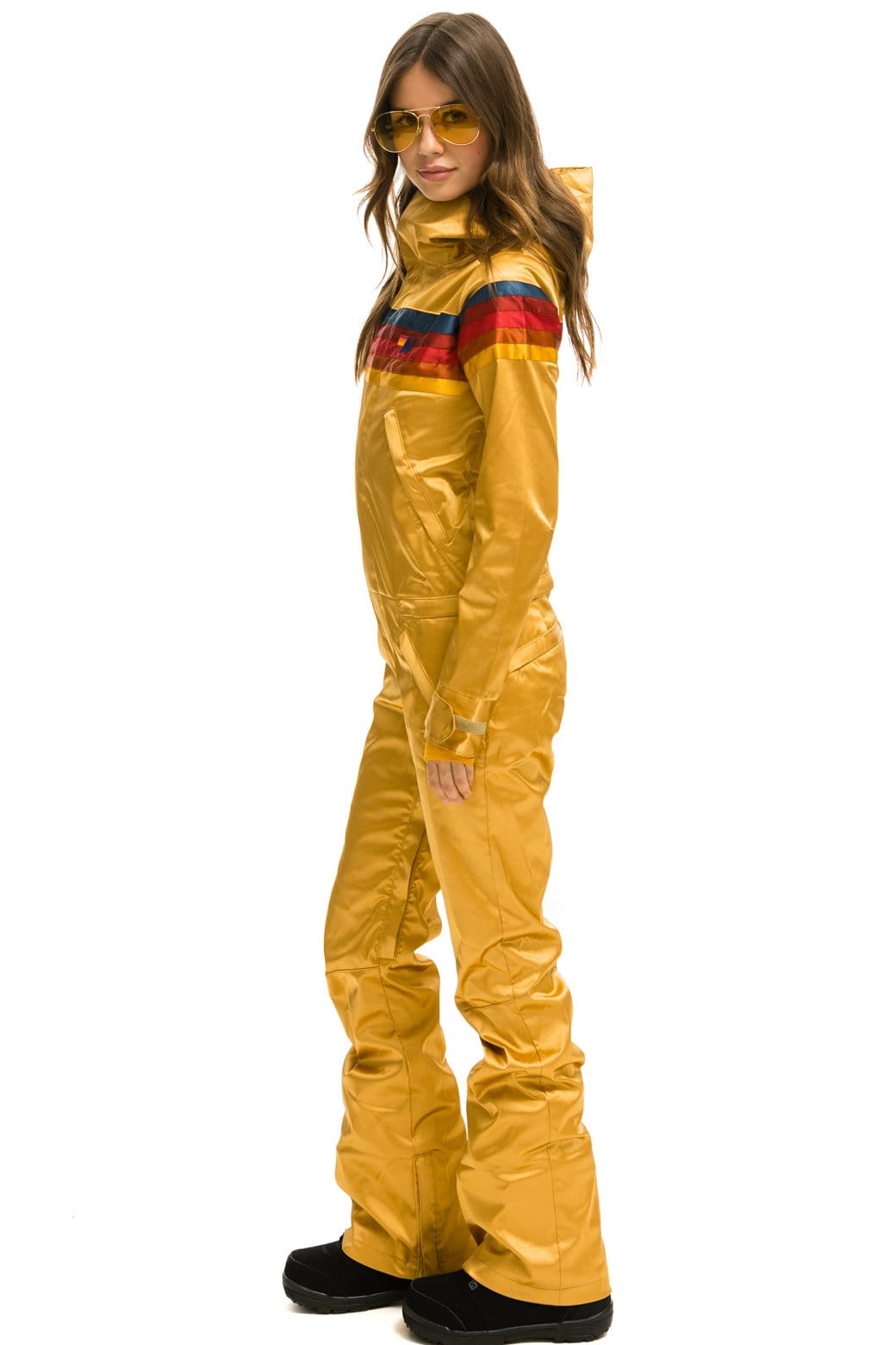 WOMEN'S 5 STRIPE SATIN POWDER SUIT - CHAMPAGNE - Image 2