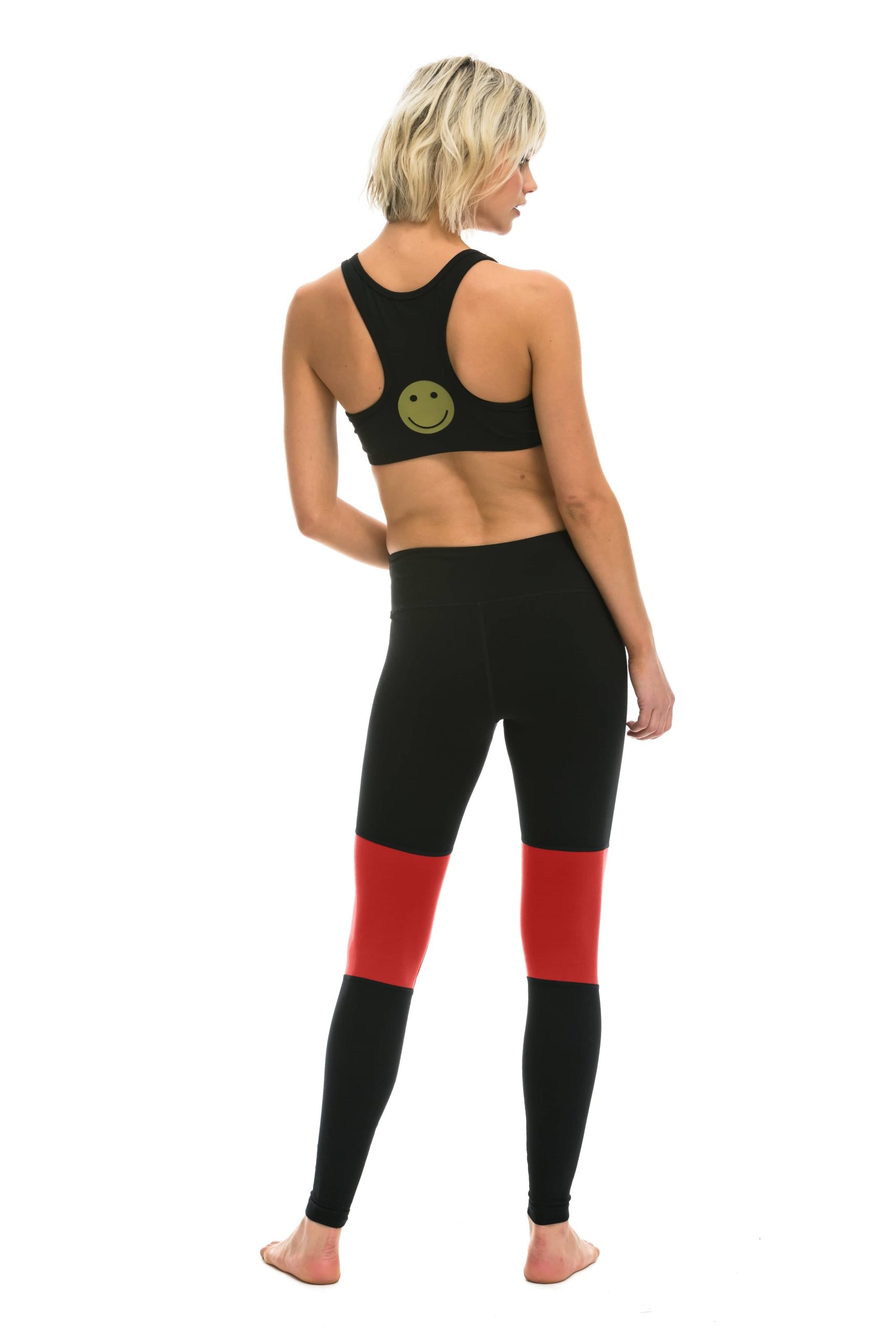 SPRINTER FULL LENGTH LEGGINGS - BLACK // RED - Image 2
