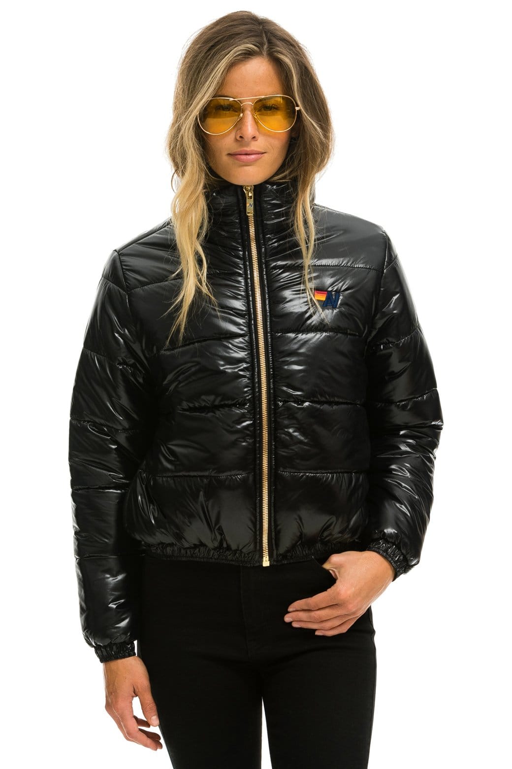 SUNBURST APRES PUFFER JACKET - GLOSSY BLACK - Image 4